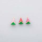 Watermelon Enamel Charm 18K Gold PVD Ion Plated Tarnish Resistant