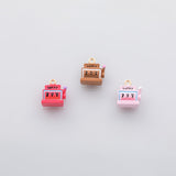 Enamel Casino Slot Machine Charm 18K Gold PVD Ion Plated Tarnish Resistant