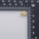 Double Heart Charm 18K Gold PVD Ion Plated Tarnish Resistant