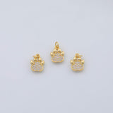 Gold PVD Plated Bear Paw Charm Dog Wolf Bear Paws 10x13mm Animal Pet Charms Silver Charms Bracelet Necklace Pendant