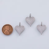 18K Gold PVD Classic Heart Charm 16x18mm 22k Pendant Charms - Tarnish Resistant
