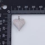 18K Gold PVD Classic Heart Charm 16x18mm 22k Pendant Charms - Tarnish Resistant
