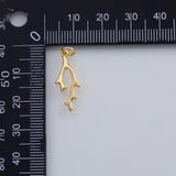 18K Gold PVD Tree Branch Coral Seaweed Charm 10x18mm Ocean Beach Nature 22k Charms Pendant Charms - Tarnish Resistant