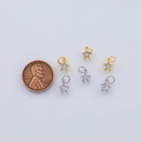 18K Gold PVD Dainty Star Charm Stars 6mm 22k Pendant Charms - Tarnish Resistant