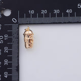18K Gold PVD 22k Slushie Boba Drink Ice Tea Fruit Cup 8x17mm Pendant Charms - Tarnish Resistant