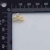 18K Gold PVD Infinity charm 13x6mm 22k charms pendant charms - Tarnish Resistant