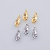 18K Gold PVD lobster claw charm 8x19mm crab claw crawfish pendant charms 22K - Tarnish Resistant