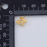 18K Gold PVD Honey bee charm 12x9mm 22k pendant charms - Tarnish Resistant