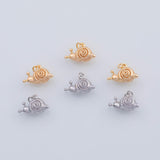 18K Gold PVD 22k snail charm 10x16mm snails pendant charms - Tarnish Resistant