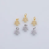 18K Gold PVD Angel charm 10x12mm 22k pendant charms - Tarnish Resistant