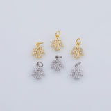 18K Gold PVD Angel charm 10x12mm 22k pendant charms - Tarnish Resistant