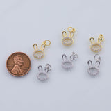 18K Gold PVD Rabbit charm bunny 10x14mm 22k charms pendant charms - Tarnish Resistant