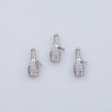 18K Gold PVD champagne bottle wine bottle 8x21mm charm drop charm pendant, e350 - Tarnish Resistant