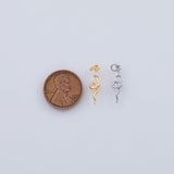 18K Gold PVD 22k snake charm 12x8mm pendant charms - Tarnish Resistant