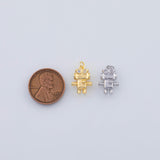 18K Gold PVD robot charm 14x10mm pendant charms - Tarnish Resistant