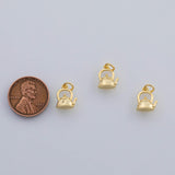 18K Gold PVD Teapot charm 9x11mm stovetop kettle 22k charms pendant charms - Tarnish Resistant