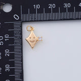 18K Gold PVD 22k Smiley Face Kite Charm 14x10mm Pendant Charms - Tarnish Resistant