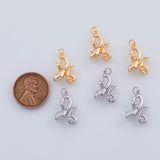 18K Gold PVD 22k Snake Charm Serpent 17x11mm Pendant Charms - Tarnish Resistant