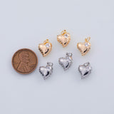 18K Gold PVD 22k puffy heart 10x18mm pendant charms - Tarnish Resistant
