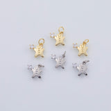 18K Gold PVD Gingerbread Man 10x11mm Christmas Charm 22k Pendant Charms - Tarnish Resistant