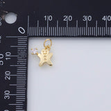 18K Gold PVD Gingerbread Man 10x11mm Christmas Charm 22k Pendant Charms - Tarnish Resistant