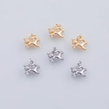 18K Gold PVD Cat charm - Tarnish Resistant