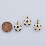 18K Gold PVD Soccer Ball charm - Tarnish Resistant