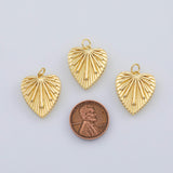 18K Gold PVD Sun Burst Heart charm - Tarnish Resistant