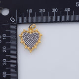 18K Gold PVD Black Heart charm - Tarnish Resistant