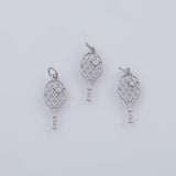 18K Gold PVD Tennis Racket charm - Tarnish Resistant