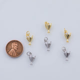 18K Gold PVD Wine Glass Martini Glass charm - Tarnish Resistant