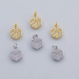 18K Gold PVD Dice charm - Tarnish Resistant