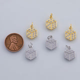 18K Gold PVD Dice charm - Tarnish Resistant