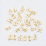 Bubbly Alphabet letter charm 18k Gold PVD Plated Tarnish Resistant size about 12x16mm ys-h425