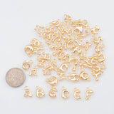 Gold PVD Puffy Bubble letters alphabet letter abc about 10x10mm Tarnish Resistant ZX-BB56