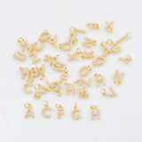 Gold PVD Plated Pearl Letter Charm tarnish resistant bb4