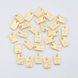 rectangle tag 10x16mm personalized initial charm initial pendant,