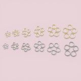 100pcs 18K Gold Filled Thickened Jump Rings Thick Open Jump Rings Bulk Gold Split Rings for DIY Jewelry Making Supply Findings
