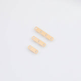 Gold Filled Detangler Minimalist Style Band Three Hole Spacer Permanent jewelry bracelets necklaces - Connectors GF Sterling Made in the USA
