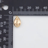 18K Gold PVD Puka Shell Charms 8x12mm 22k s White Gold Charms Pooka Shell - Tarnish Resistant