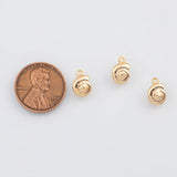 18K Gold PVD Snail Charms 6x10mm 22k s White Gold Charms - Tarnish Resistant