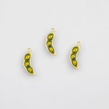 18K Gold PVD Pea Charms 5x19mm s White Gold Charms - Tarnish Resistant