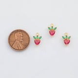 18K Gold PVD Carrot Charms 7x11mm 22k s White Gold Charms - Tarnish Resistant