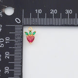 18K Gold PVD Carrot Charms 7x11mm 22k s White Gold Charms - Tarnish Resistant