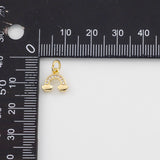 18K Gold PVD Rainbow Charm 9x10mm s White Gold Charms - Tarnish Resistant