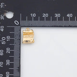 18K Gold PVD Scroll Charm - Tarnish Resistant