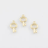 18K Gold PVD Key Charm - Tarnish Resistant