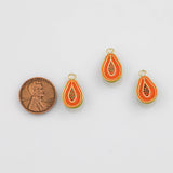 18K Gold PVD Papaya avocado fruit Charm - Tarnish Resistant