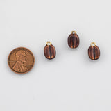18K Gold PVD Coffee bean fruit Charm - Tarnish Resistant