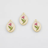 18K Gold PVD Rose flower Charm - Tarnish Resistant